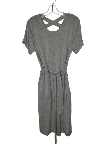 Isaac Mizrahi Live! Dress Soho French Terry A591682 Heather Gray Size Small New