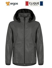 CLIQUE Giacca WILLMAR JUNIOR a Vento Riflettente con Cappuccio da Bambino REFLEX