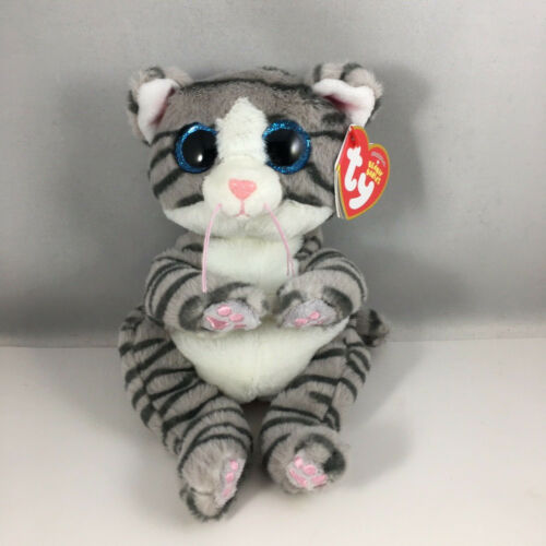 Ty Beanie Baby Bellies MITZI Grey Tabby Cat (6 inch) Stuffed Animal Plush MWMTs - Picture 1 of 6