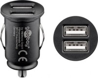 Dual-Usb Auto-LadegeräT (24 W), Schwarz, Kfz-Ladeadapter Mit 2X Usb-AnschlüSse