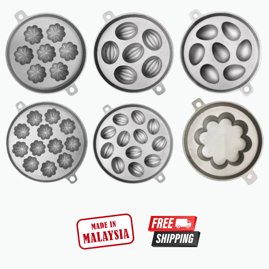 Kuih Bahulu Round Aluminium Flower Egg Starfruit Mold Mould Muffin Free Shipping