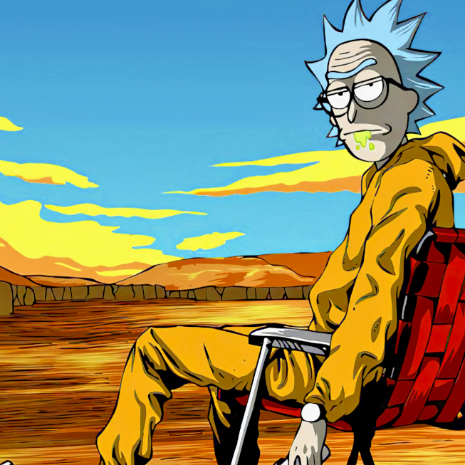 Breaking Bad Rick & Morty it's off an Wallpaper Ap. Must get for