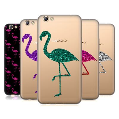 OFFIZIELLE PLDESIGN FUNKELNDE FLAMINGOS SOFT GEL HANDYHÜLLE FÜR OPPO HANDYS