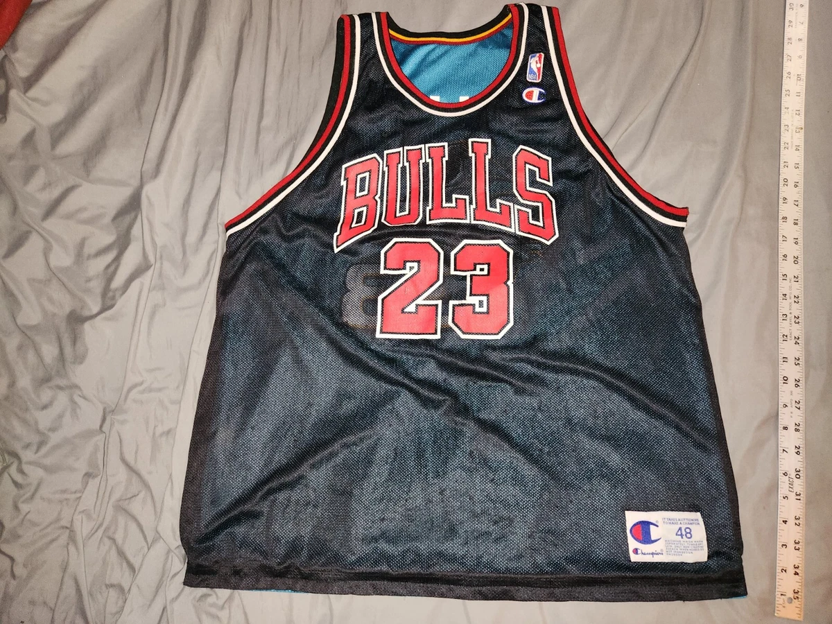 Michael Jordan Chicago Bulls Champion Authentic Jersey 48 XL 90s