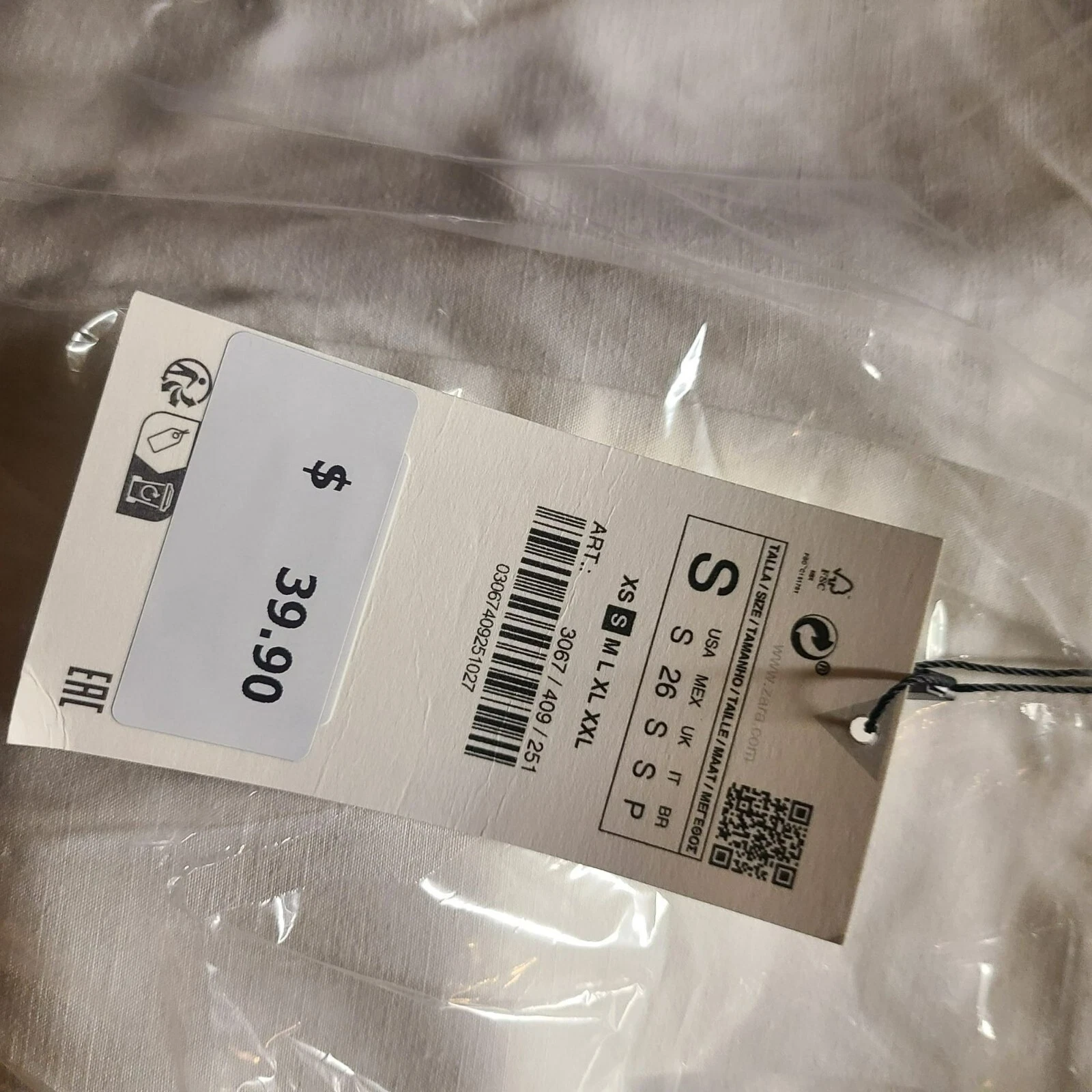 ZARA PLEATED MIDI SKIRT WHITE SIZE S | 3067/409