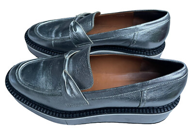 Robert Clergerie Platform Loafers Booster Metallic Silver