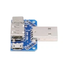 USB2.0 1-to-3 Power Type-A Male To Female Type-A & Micro USB & USB-C Type-C PCBA