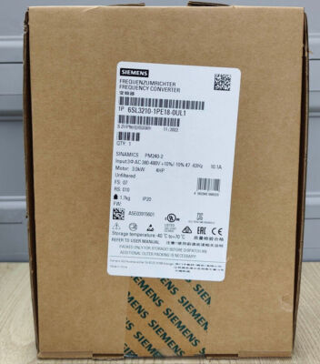 6SL3 210-1PE18-0UL1 SIEMENS 6SL3210-1PE18-0UL1 Power Module PM240-2 Unfiltered