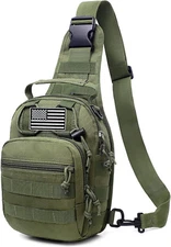 Men Backpack Tactical Sling Bag Chest Shoulder Fanny Pack Cross Body Molle Pouch