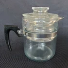Vintage Pyrex Percolator Coffee Pot 7824B Stovetop Glass 4 Cup Complete HTF