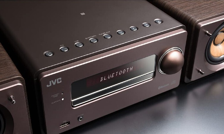 JVC Compact Audio System WOOD CONE EX-S55-T USB CD Player JVC Compact Audio System WOOD CONE EX-S55-T USB CD Player