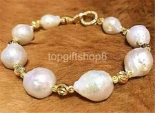 classic 12-13mm south sea white baroque pearl bracelet 7.5-8"