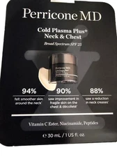 Perricone MD Cold Plasma Plus+ Neck  Chest Broad Spectrum SPF25 30ml AUTHENTIC