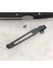 Flat Black Titanium Deep Pocket Clip For Cold Steel Air Lite Knife - Right Hand