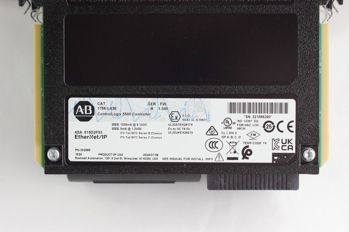 2024 Allen Bradley 1756-L83E SER B Controllogix 5580 2024 Allen Bradley 1756-L83E SER B Controllogix 5580