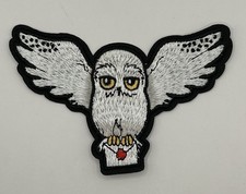Harry Potters Owl Hedwig, Embroidered patch. Iron/sew on