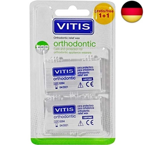 Dentaid Vitis Kieferorthopädie Linderung Wachsstreifen, 2 x 5 Streifen
