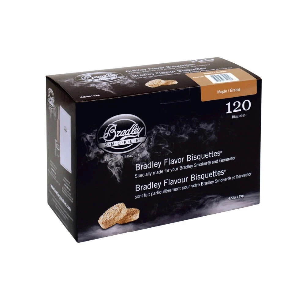Bradley Smoker Smoking Bisquettes Maple Wood 120Pk