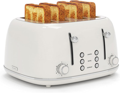 Toaster 4 Slice, Retro Stainless with 6 Bread Shade Settings,1.5''Wide Slots Toa