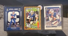 Josh Allen 3 Card Lot. Captain In Charge Score A Treat & Optic. Buffalo Bills