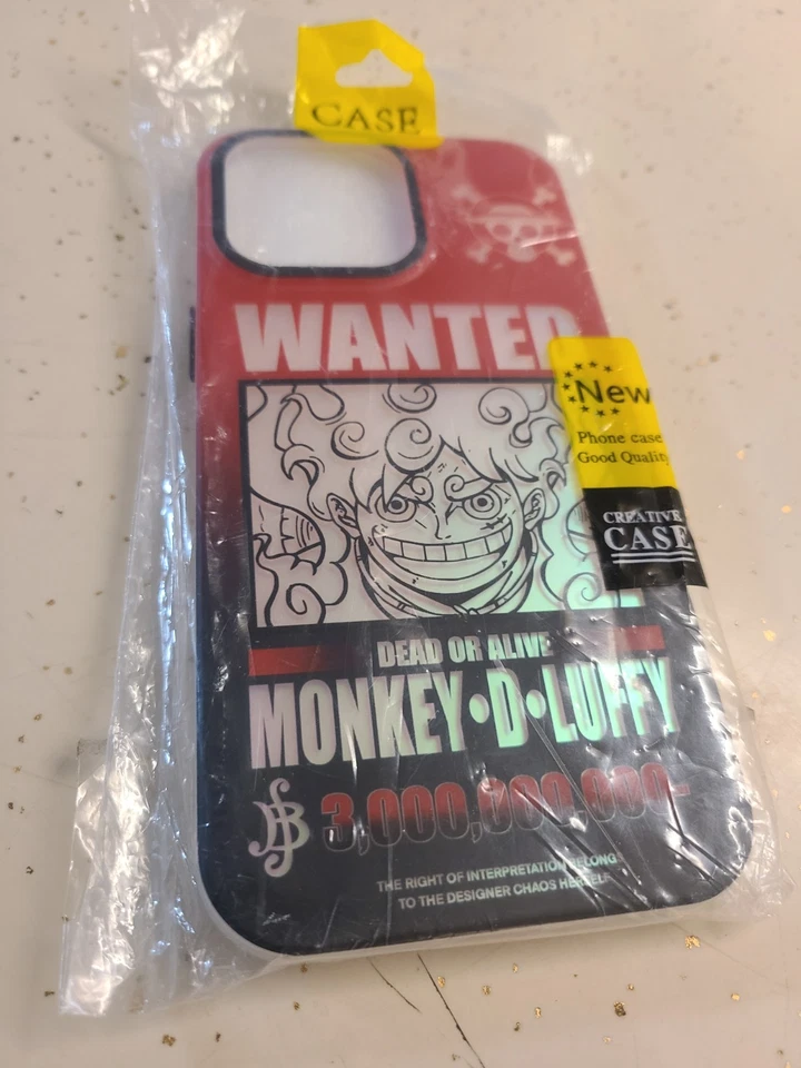 Capa iPhone Anime One Piece 3D Luffy para iPhone 14 Pro Max vermelha - Imagem 2 de 4