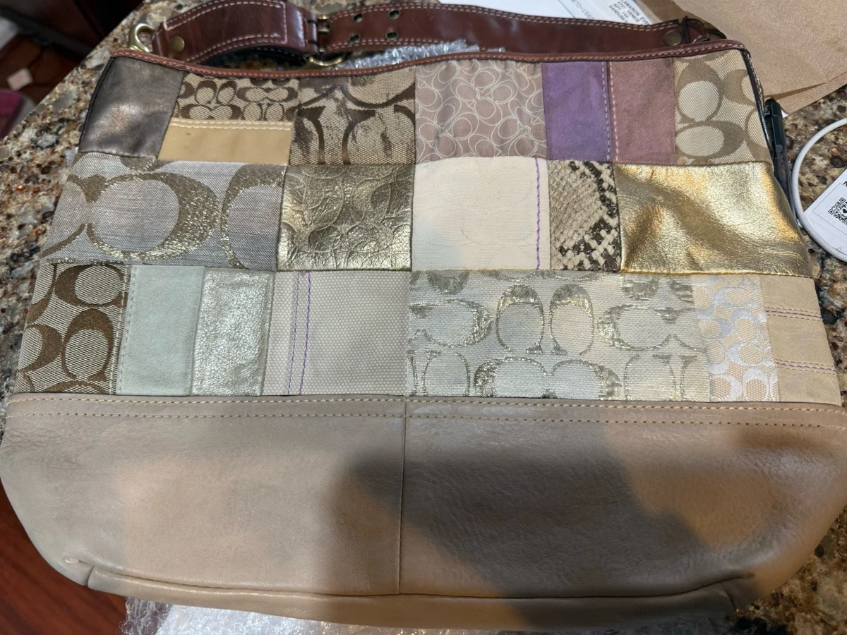 バッグ COACH patchwork accessory pouch shoulder Coach Patchwork