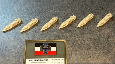 Dystopian Wars Prussian Empire Arminius Class Frigate Spartan Games