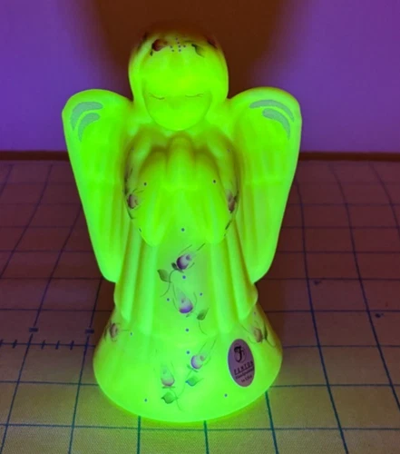 Fenton Museum Collection BURMESE 6" Praying Girl Angel  Figurine - GLOWS!!