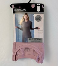 New Cuddl Duds Pink Cozy Stretch thermal long-sleeve crewneck top / Large