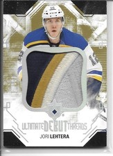 2014-15 Ultimate Collection Ultimate Debut Threads Jori Lehtera Patch Card /100