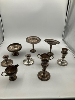 LOT OF 9 STERLING WEIGHTED ITEMS SEE PICTURES