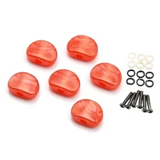 6Pcs Red Pearl Small Semicircle Guitar Tuning pegs Tuners Machine Head Buttons