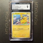 Pikachu 190 Sv: Scarlet & Violet Promo Cards Regular CGC 9 (37)
