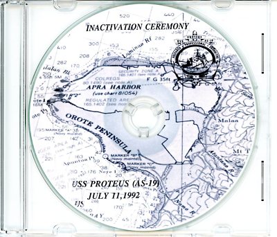 USS Proteus AS 19 Inactivation Program 1992 on CD Navy