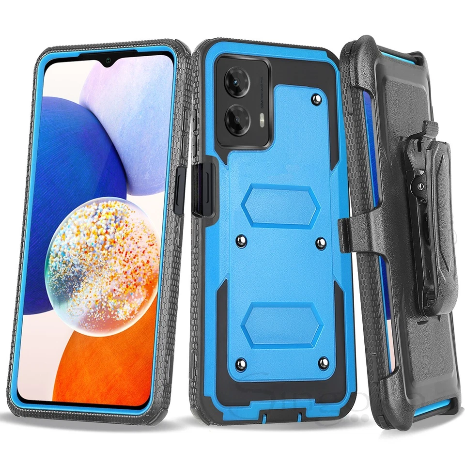 RUGGED FULL BODY SHOCKPROOF ARMOR Clip Holster Stand Case Cover SCREEN PROTECTOR - Image 4 of 4