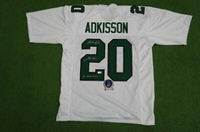 KEVIN VON ERICH ADKISSON NORTH TEXAS MEAN GREEN SIGNED White JERSEY Size XL BAS