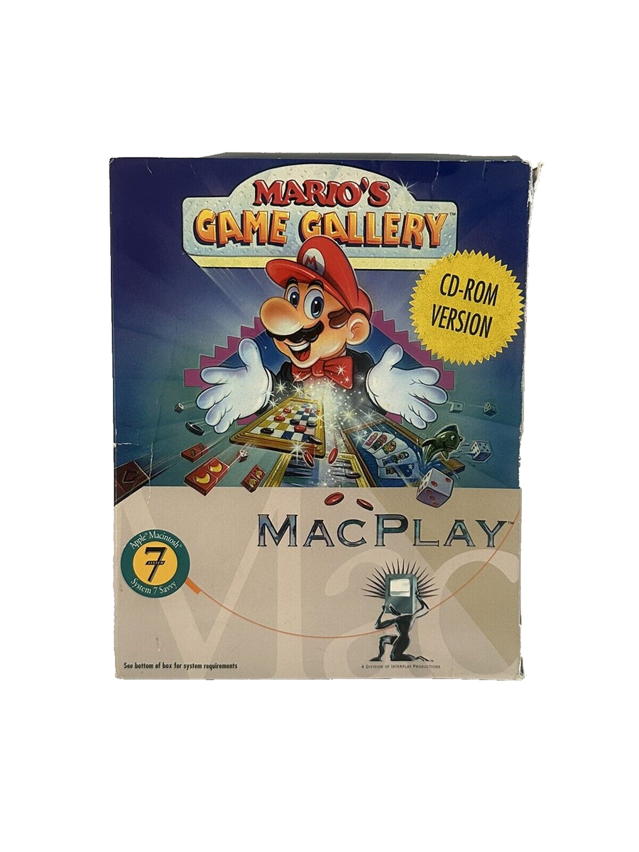 Mario's Game Gallery MacPlay CD-ROM Version for Apple Macintosh