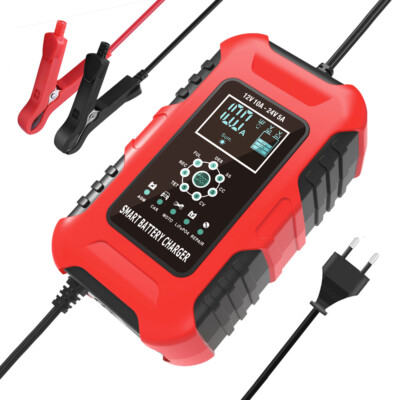 Car Battery Charger, 110V to 240V To 12V 10A 24V 5A  Charging Wet Dry Lead Acid