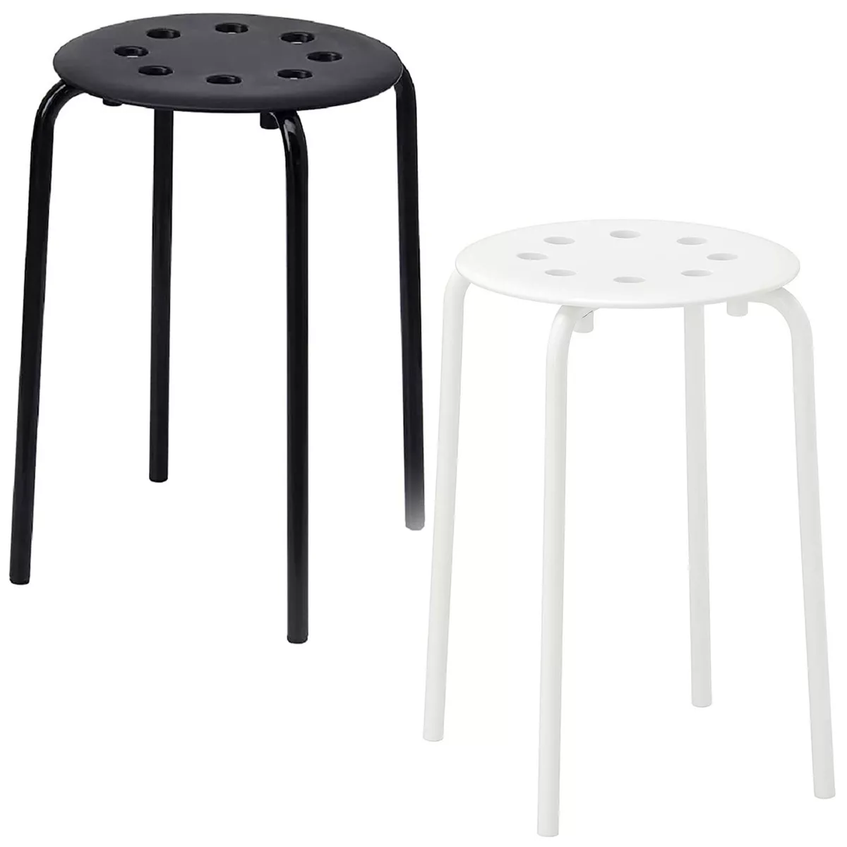 45cm Stackable Marius Stool Holds Up to 80Kg Indoor Outdoor Steel
