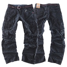 Timezone Herren Worker Jeans Cargo Hose Benito TZ 9091 washed black Neu 