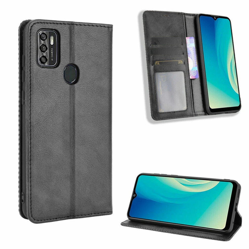 For ZTE Blade A7S 2020 Case Magnetic PU Leather Wallet Card Stand Flip Cover - Image 2 of 4
