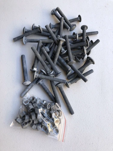 100 Pieces Of Each 3/8-16 x 3”  Carriage Bolts AND Nuts - Hot Dip Galvanized