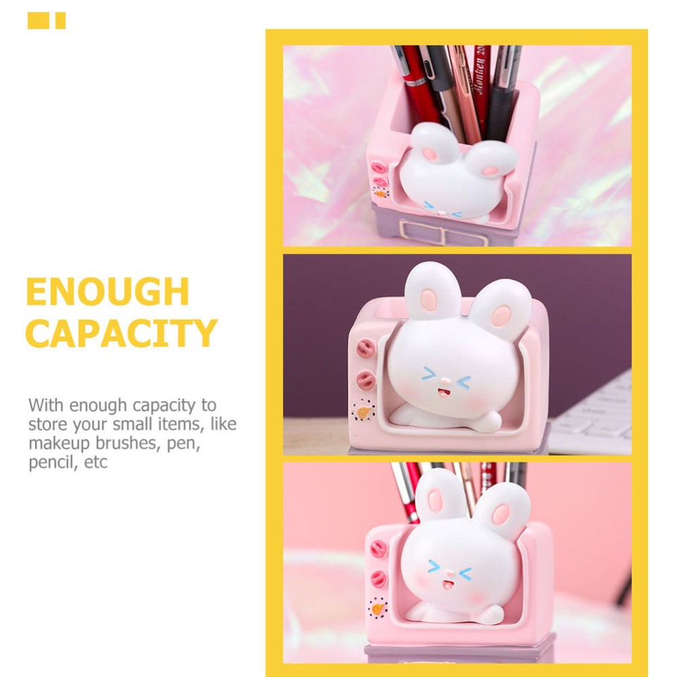 Makeup Brush Organizer Marker Storage Rabbit Oven Pen Holder Portable