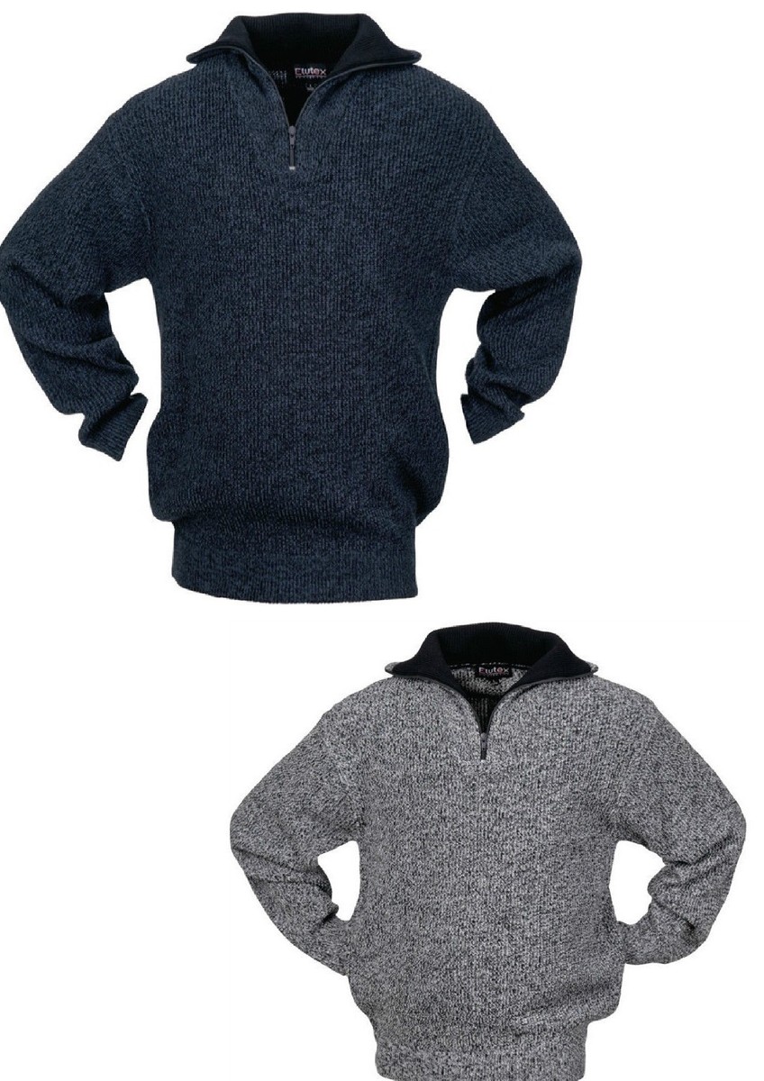 Sweatshirt Herren Arbeitstroyer Troyer Highloft Schwarz Strauss