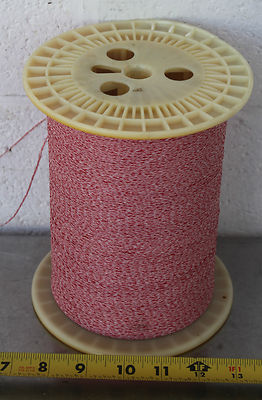 GUDEBROD BUTTWIND CUSTOM FISHING ROD WINDING WRAP RED & WHITE ENTIRE SPOOL #7
