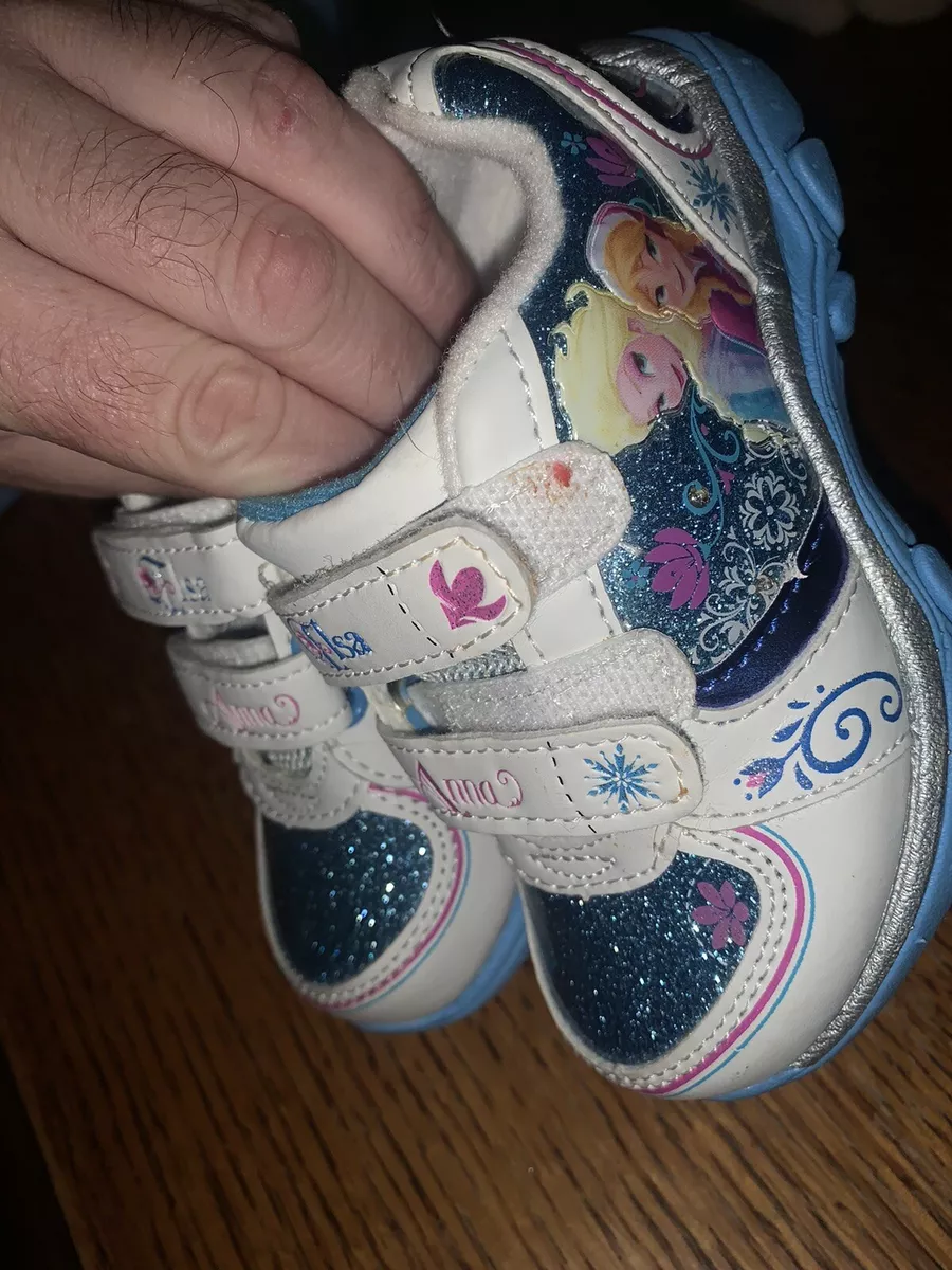 NIB Disney Frozen Light Up Shoes Kids Infant Size 7 Anna Elsa