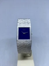 Piaget 18k Solid White Gold Lapis Lazuli dial Large Size Watch A6