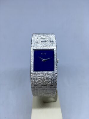 Piaget 18k Solid White Gold Lapis Lazuli dial Large Size Watch A6