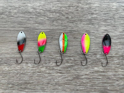 5er Forellenblinker Set, 2,5g, wie Dohna, Spoon, Japanblinker, Trout Area, Glow