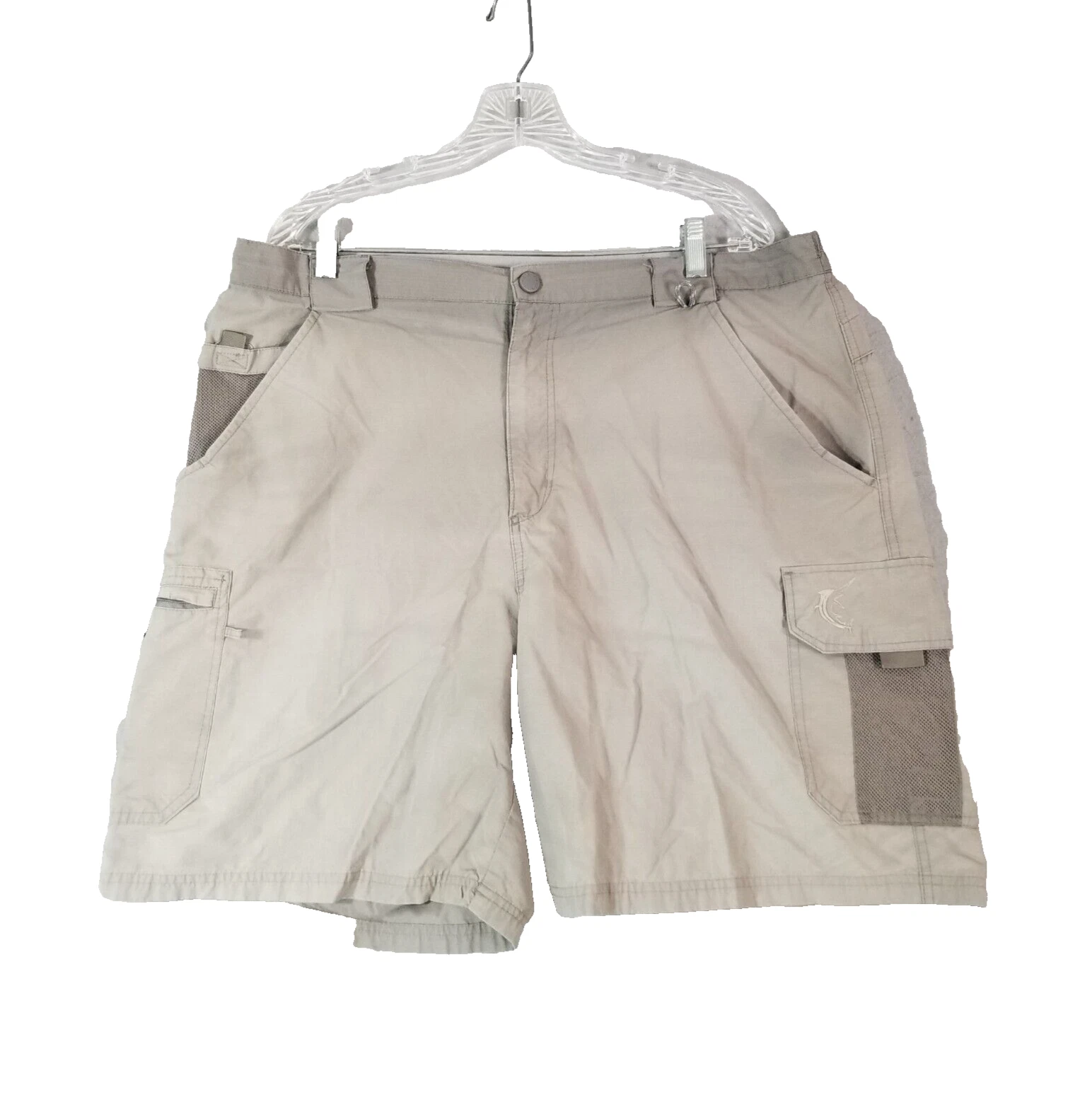 Reel Legends cargo hiking shorts men's 40 x 6.5 green comfort waist Fishing
